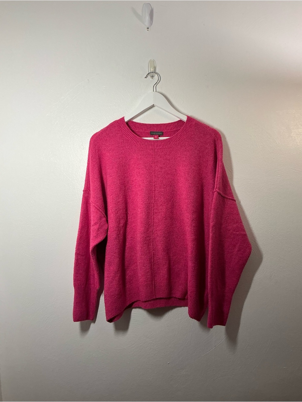 Vince Camuto Hot Pink Lightweight Pullover Sweater Size XL